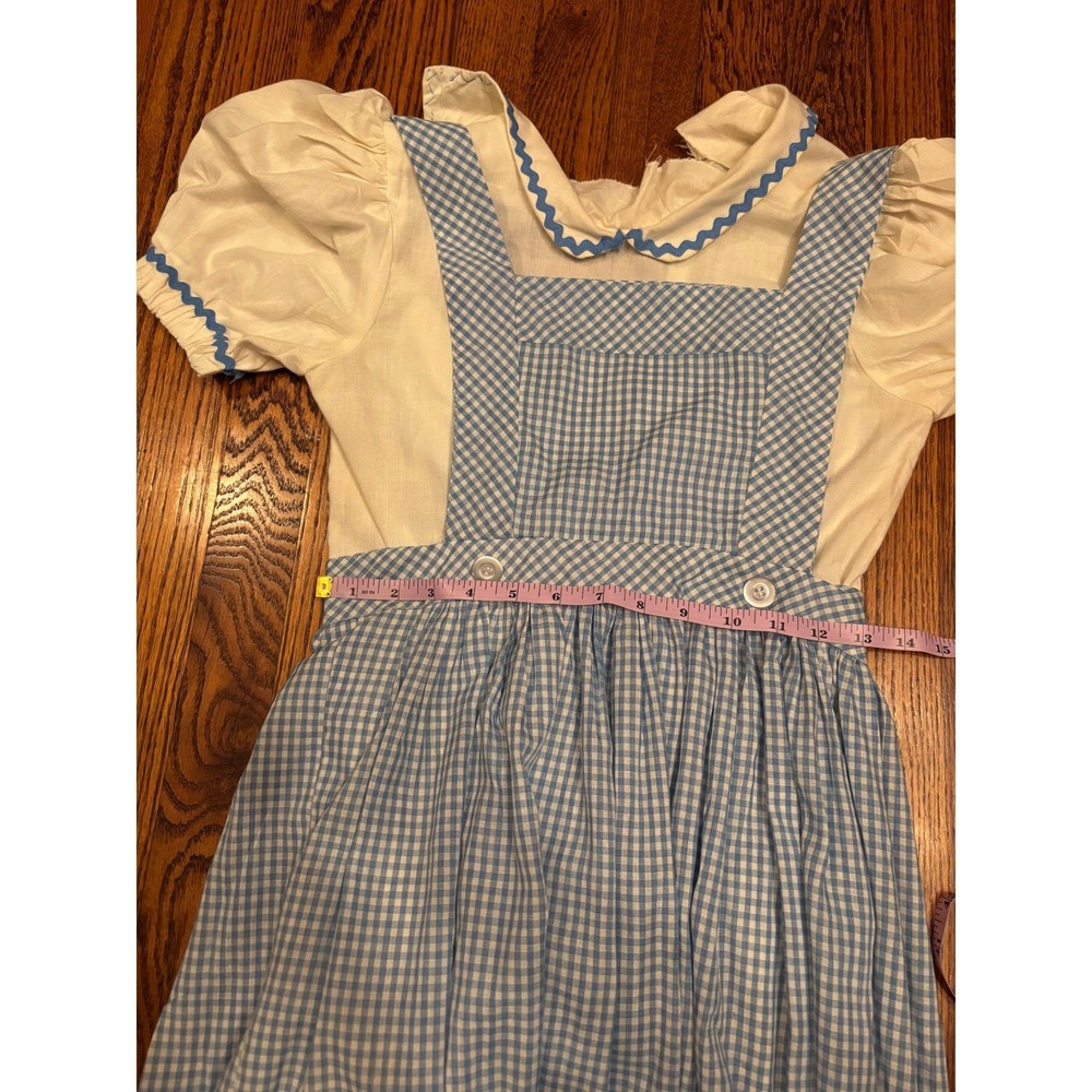 Vintage Handmade Dorothy Wizard of Oz Costume Gingham Dress XS Cosplay Halloween - Picture 5 of 6